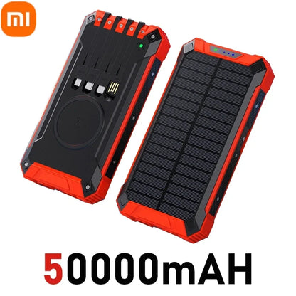 XIAOMI-Banco de energía Solar inalámbrico, 200000mAh, gran capacidad, carga rápida, batería externa, equipo de emergencia de supervivencia al aire libre.