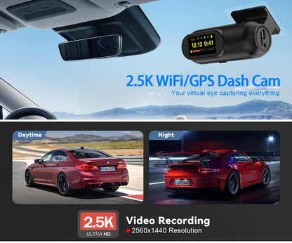 Cámara de salpicadero 2,5 K 2560*1440P coche DVR WIFI GPS cámara grabadora de vídeo Dashcam 24 horas de estacionamiento Super visión nocturna caja negra