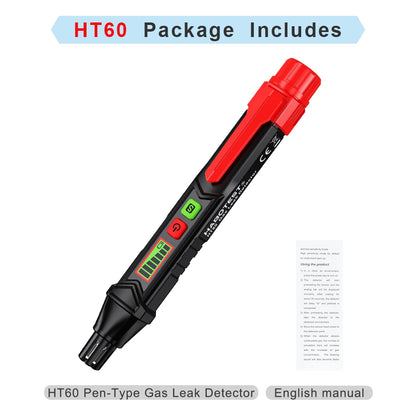 HABOTEST HT59 HT60 HT61 Detector de fugas de Gas Detector de Gas Combustible alarma de sonido y pantalla Mini Detector de Gas metano Natural.