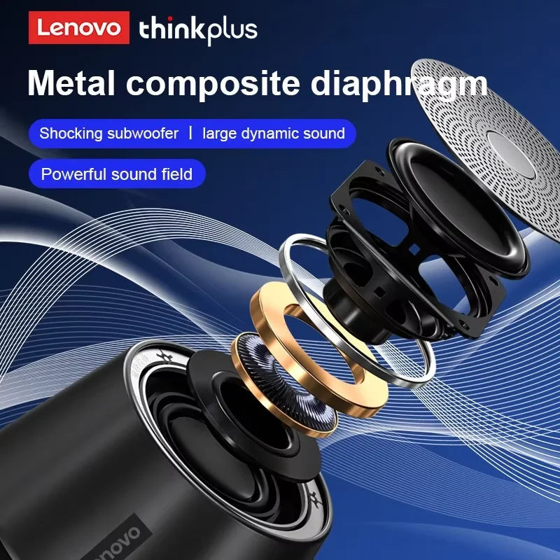 Altavoz Original Lenovo K3 Pro Bluetooth V5.0 Audio grande con sonido de graves profundos caja de sonido para exteriores música altavoz portátil para acampar.