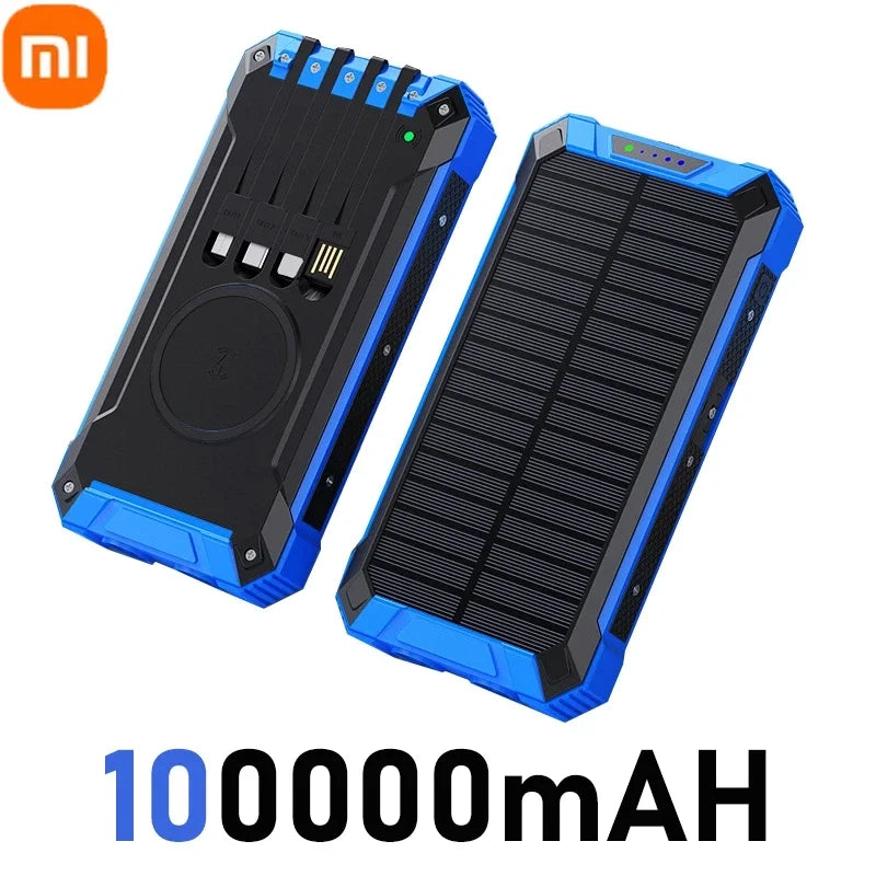 XIAOMI-Banco de energía Solar inalámbrico, 200000mAh, gran capacidad, carga rápida, batería externa, equipo de emergencia de supervivencia al aire libre.
