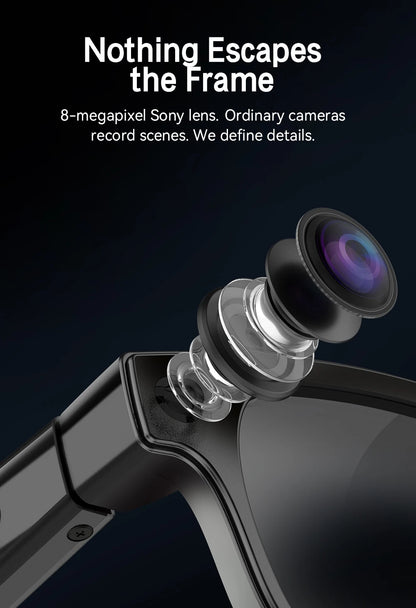 Xiaomi 6K HD AI gafas inteligentes gafas fotocromáticas multifunción cámara Bluetooth llamadas asistente de voz reproductor de música traducción.
