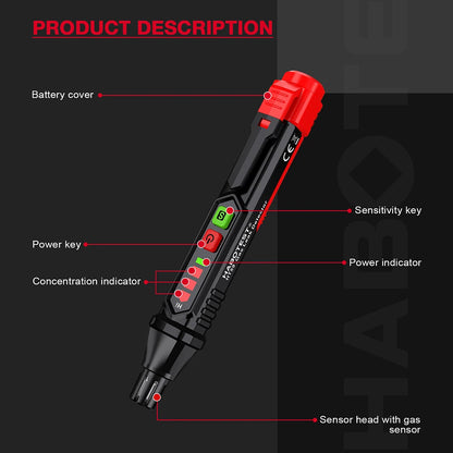 HABOTEST HT59 HT60 HT61 Detector de fugas de Gas Detector de Gas Combustible alarma de sonido y pantalla Mini Detector de Gas metano Natural.