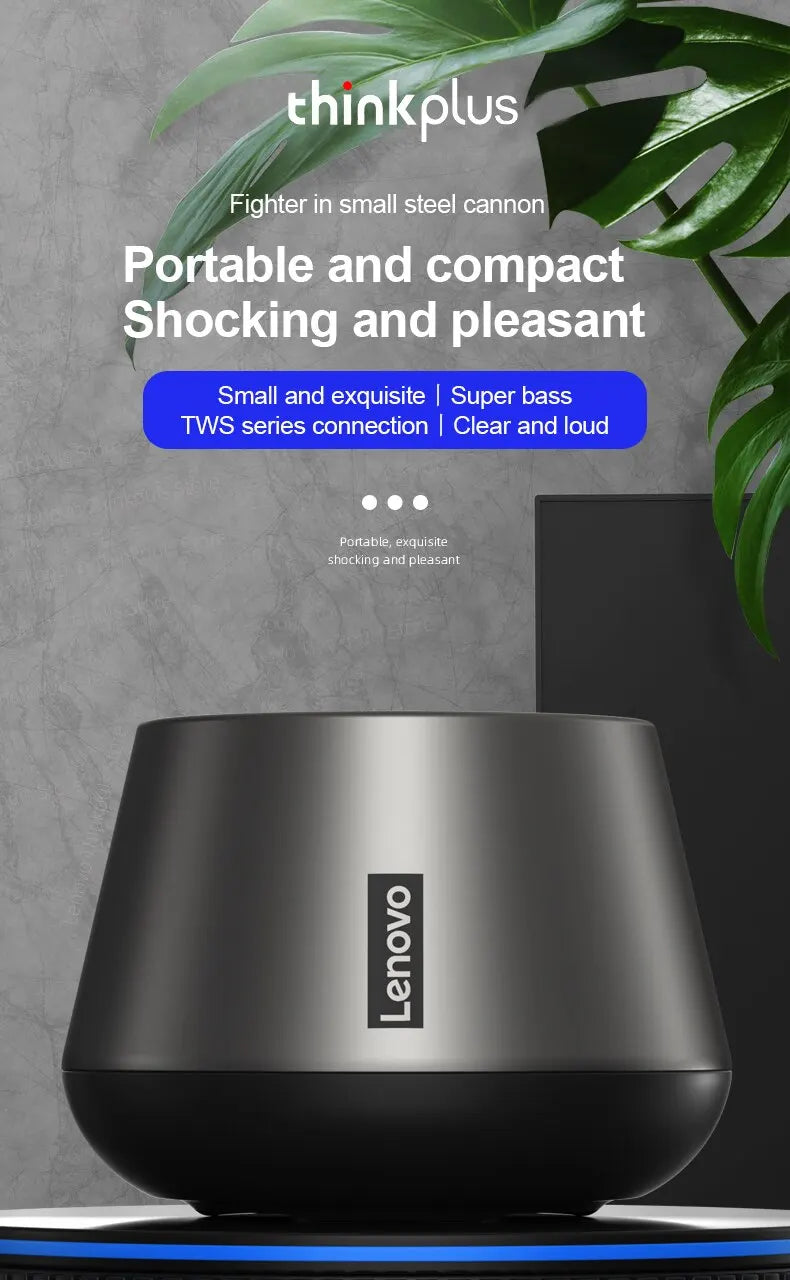 Altavoz Original Lenovo K3 Pro Bluetooth V5.0 Audio grande con sonido de graves profundos caja de sonido para exteriores música altavoz portátil para acampar.