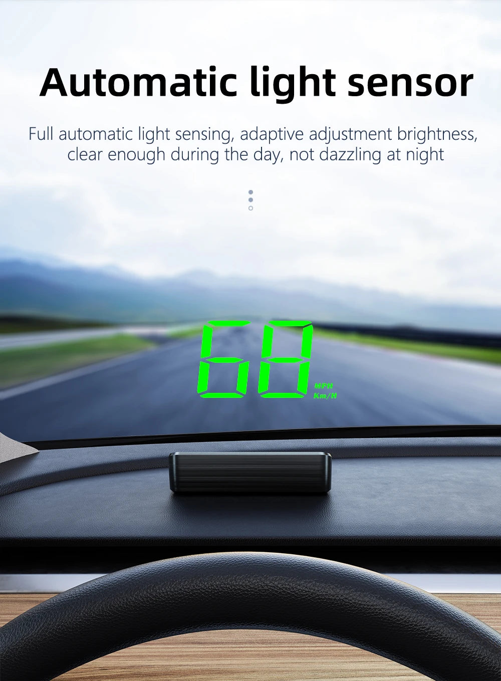 Xiaomi-velocímetro de coche HUD, pantalla frontal, velocímetro Digital, proyector de parabrisas, vehículos, camiones, accesorios electrónicos para automóviles.