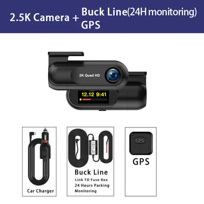 Cámara de salpicadero 2,5 K 2560*1440P coche DVR WIFI GPS cámara grabadora de vídeo Dashcam 24 horas de estacionamiento Super visión nocturna caja negra