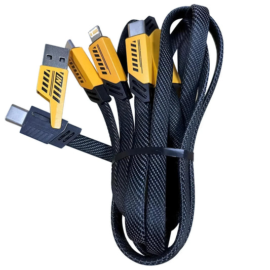 Cable de carga rápida 3 en 2 de 240W para Cable cargador Micro USB tipo C, puerto Multi Usb de 1,2 m, Cable de carga Usb múltiple para iphone huawei
