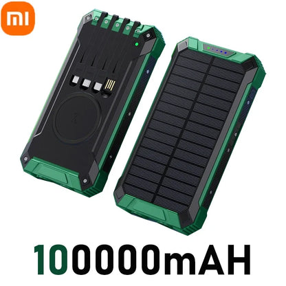 XIAOMI-Banco de energía Solar inalámbrico, 200000mAh, gran capacidad, carga rápida, batería externa, equipo de emergencia de supervivencia al aire libre.