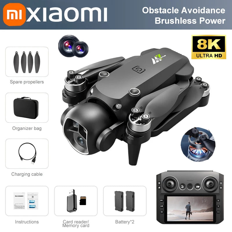 Xiaomi M7 Drone 8K aéreo HD cámara Dual fotografía inteligente evitación de obstáculos potencia sin escobillas 5G WIFI GPS retorno Drone.