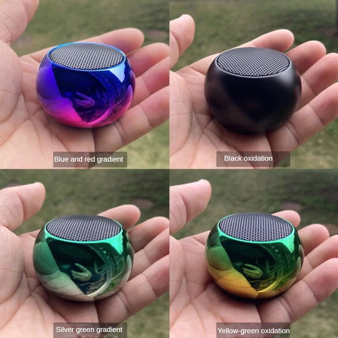 Hermoso Altavoz inalámbrico con Bluetooth, portátil, pequeño de acero, estéreo, pesado, envolvente, Subwoofer, Mini Altavoz pequeño con Bluetooth para exteriores.