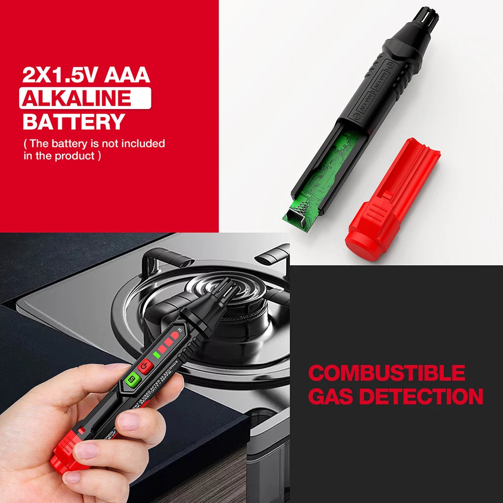 HABOTEST HT59 HT60 HT61 Detector de fugas de Gas Detector de Gas Combustible alarma de sonido y pantalla Mini Detector de Gas metano Natural.