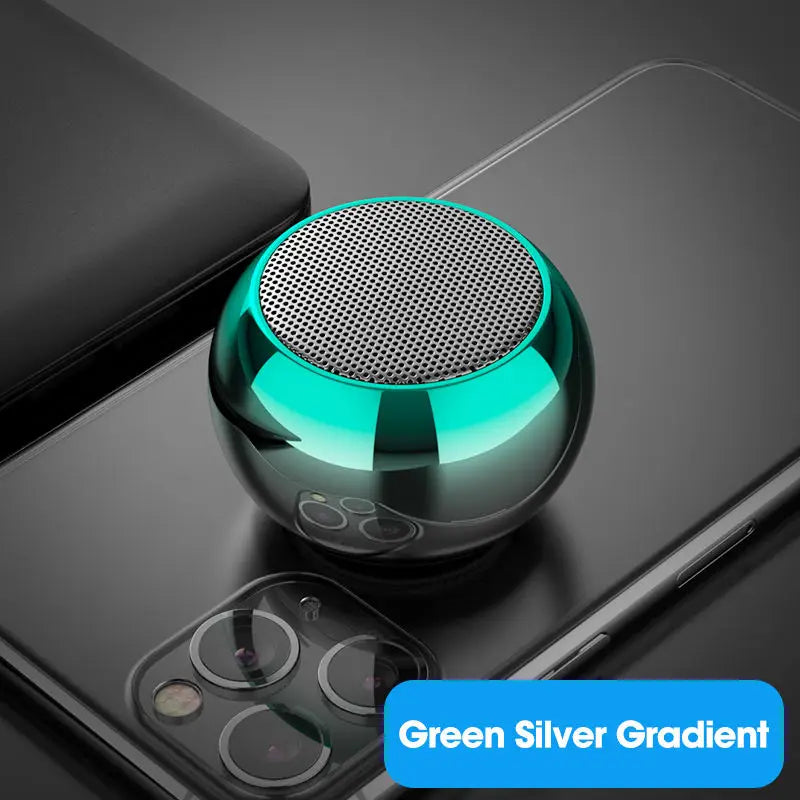 Hermoso Altavoz inalámbrico con Bluetooth, portátil, pequeño de acero, estéreo, pesado, envolvente, Subwoofer, Mini Altavoz pequeño con Bluetooth para exteriores.