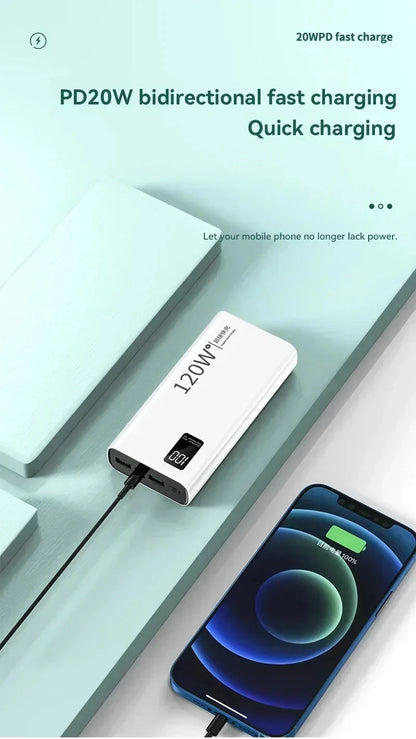 Xiaomi-Banco de energía de 200000mAh, Banco de energía de alta capacidad, batería de carga rápida de 120W, cargador de batería externo portátil para teléfono.