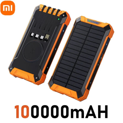XIAOMI-Banco de energía Solar inalámbrico, 200000mAh, gran capacidad, carga rápida, batería externa, equipo de emergencia de supervivencia al aire libre.
