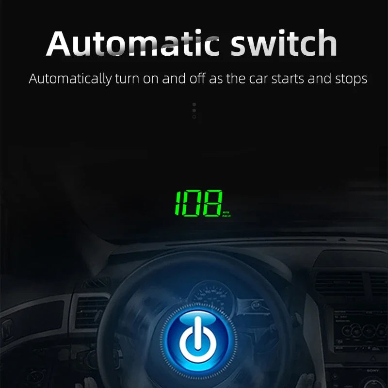 Xiaomi-velocímetro de coche HUD, pantalla frontal, velocímetro Digital, proyector de parabrisas, vehículos, camiones, accesorios electrónicos para automóviles.