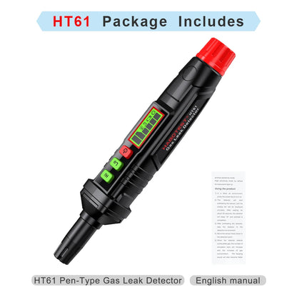 HABOTEST HT59 HT60 HT61 Detector de fugas de Gas Detector de Gas Combustible alarma de sonido y pantalla Mini Detector de Gas metano Natural.