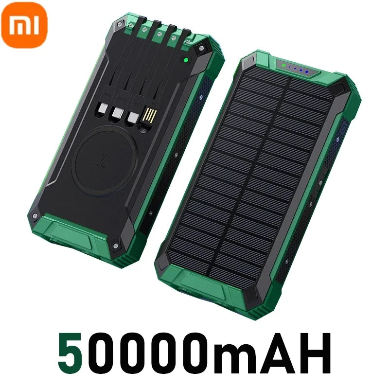 XIAOMI-Banco de energía Solar inalámbrico, 200000mAh, gran capacidad, carga rápida, batería externa, equipo de emergencia de supervivencia al aire libre.