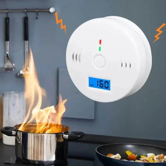 Alarma de monóxido de carbono, alarma de humo, Detector de Co, pantalla LCD, alarma inalámbrica para el hogar, Detector de fugas de Gas tóxico, alarma de sonido de fuego