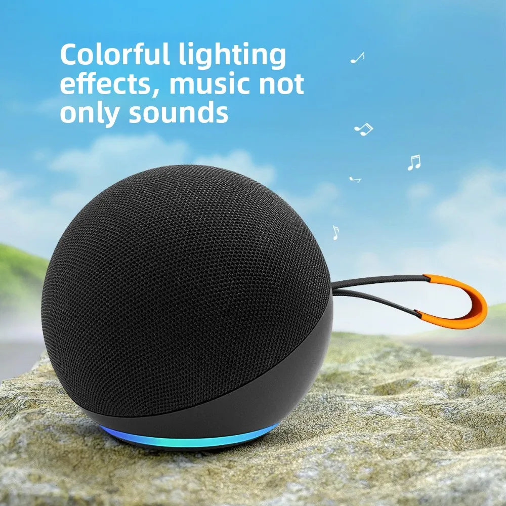 Subwoofer Altavoz Bluetooth inalámbrico Tarjeta de inserción, esférica Altavoz Bluetooth inteligente Altavoz pequeño USB multicolor para exteriores.