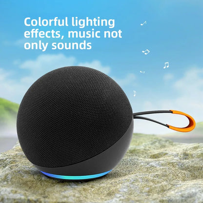 Subwoofer Altavoz Bluetooth inalámbrico Tarjeta de inserción, esférica Altavoz Bluetooth inteligente Altavoz pequeño USB multicolor para exteriores.