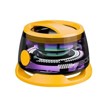 Practico Altavoz Bluetooth magnético para exteriores, mini altavoz estéreo portátil inalámbrico, para viajes con luz de Color RGB y soporte para teléfono.