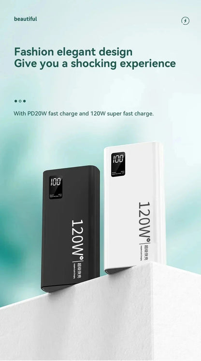 Xiaomi-Banco de energía de 200000mAh, Banco de energía de alta capacidad, batería de carga rápida de 120W, cargador de batería externo portátil para teléfono.