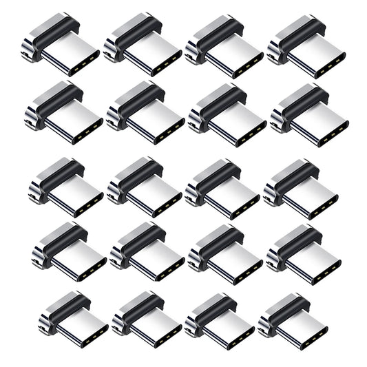 10/ 20 piezas puntas magnéticas para redmi note 12 turbo Fonken tipo C Micro USB imán pieza de repuesto adaptador de enchufe para cargador Android