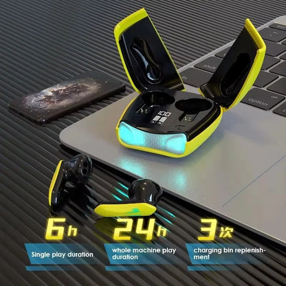 Auriculares Bluetooth con baja latencia, alta calidad, para videojuegos, batería de larga duración, música, inalámbricos, Bluetooth, para deportes al aire libre.