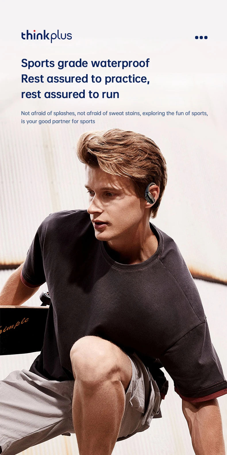 Auriculares inalámbricos deportivos Lenovo XT80 originales con micrófonos, pantalla LED de alimentación, sonido estéreo de alta fidelidad, auriculares Bluetooth 5,3 TWS, resistente al agua y soporte de apple siri