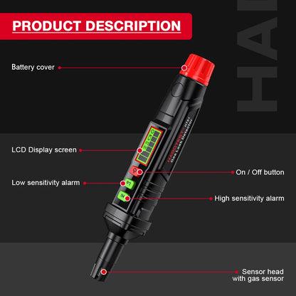 HABOTEST HT59 HT60 HT61 Detector de fugas de Gas Detector de Gas Combustible alarma de sonido y pantalla Mini Detector de Gas metano Natural.