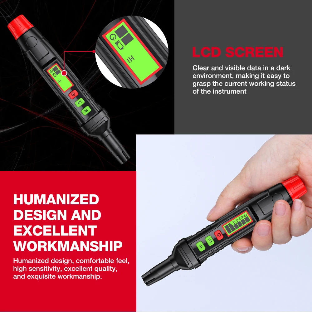 HABOTEST HT59 HT60 HT61 Detector de fugas de Gas Detector de Gas Combustible alarma de sonido y pantalla Mini Detector de Gas metano Natural.