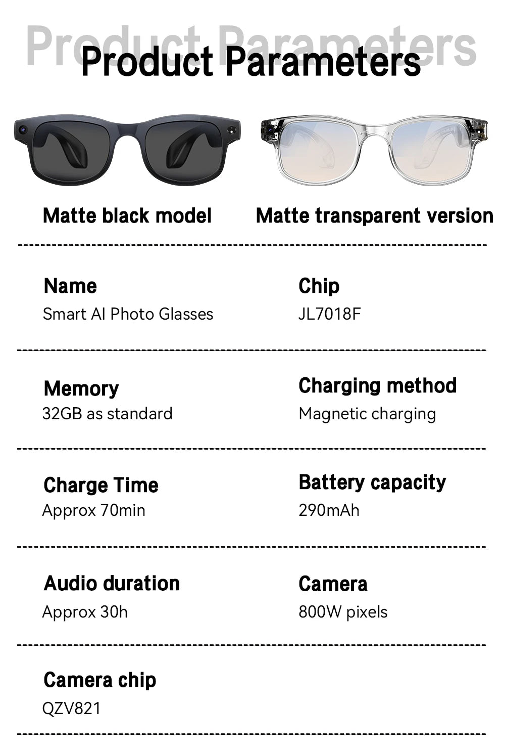 Xiaomi 6K HD AI gafas inteligentes gafas fotocromáticas multifunción cámara Bluetooth llamadas asistente de voz reproductor de música traducción.