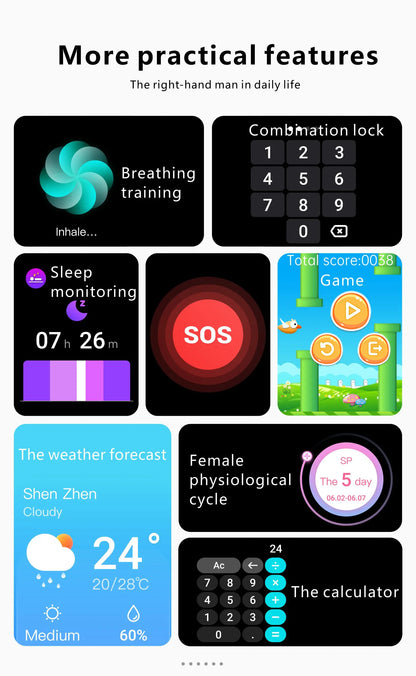 LIGE-reloj inteligente para hombre y mujer, resistente al agua, pulsera de Fitness con carga inalámbrica, Bluetooth, llamadas, personalizado, 2025