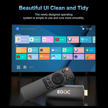 DQ03 Mini TV Stick Android 10 Quad Core ARM Cortex A53 2GB 16GB Soporte 4K H.265 2,4G & 5,8G Wifi Streaming Smart TV Box 1GB 8GB