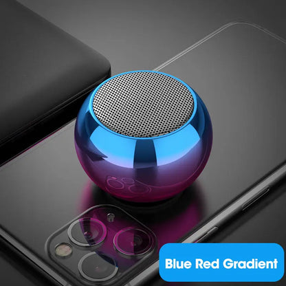 Hermoso Altavoz inalámbrico con Bluetooth, portátil, pequeño de acero, estéreo, pesado, envolvente, Subwoofer, Mini Altavoz pequeño con Bluetooth para exteriores.