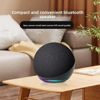 Subwoofer Altavoz Bluetooth inalámbrico Tarjeta de inserción, esférica Altavoz Bluetooth inteligente Altavoz pequeño USB multicolor para exteriores.