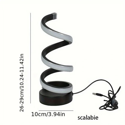 Lámpara de noche, luces Led regulables por Usb, luces de noche en espiral 3D para dormitorio, escritorio, lámpara de noche con atenuador.
