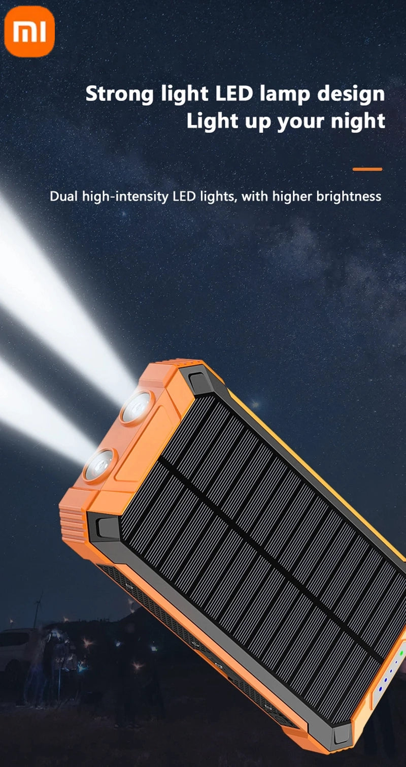 XIAOMI-Banco de energía Solar inalámbrico, 200000mAh, gran capacidad, carga rápida, batería externa, equipo de emergencia de supervivencia al aire libre.