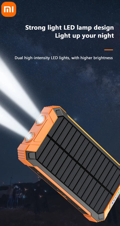 XIAOMI-Banco de energía Solar inalámbrico, 200000mAh, gran capacidad, carga rápida, batería externa, equipo de emergencia de supervivencia al aire libre.