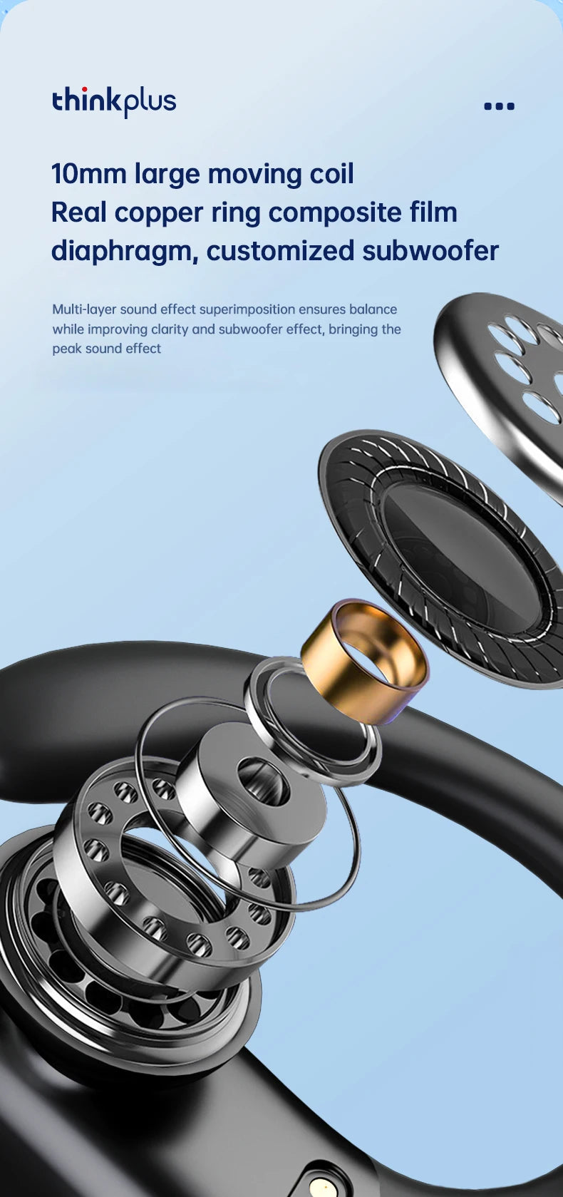 Auriculares inalámbricos deportivos Lenovo XT80 originales con micrófonos, pantalla LED de alimentación, sonido estéreo de alta fidelidad, auriculares Bluetooth 5,3 TWS, resistente al agua y soporte de apple siri