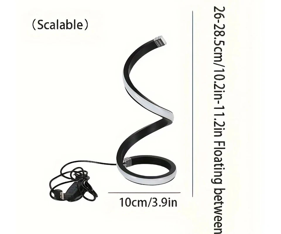Lámpara de noche, luces Led regulables por Usb, luces de noche en espiral 3D para dormitorio, escritorio, lámpara de noche con atenuador.